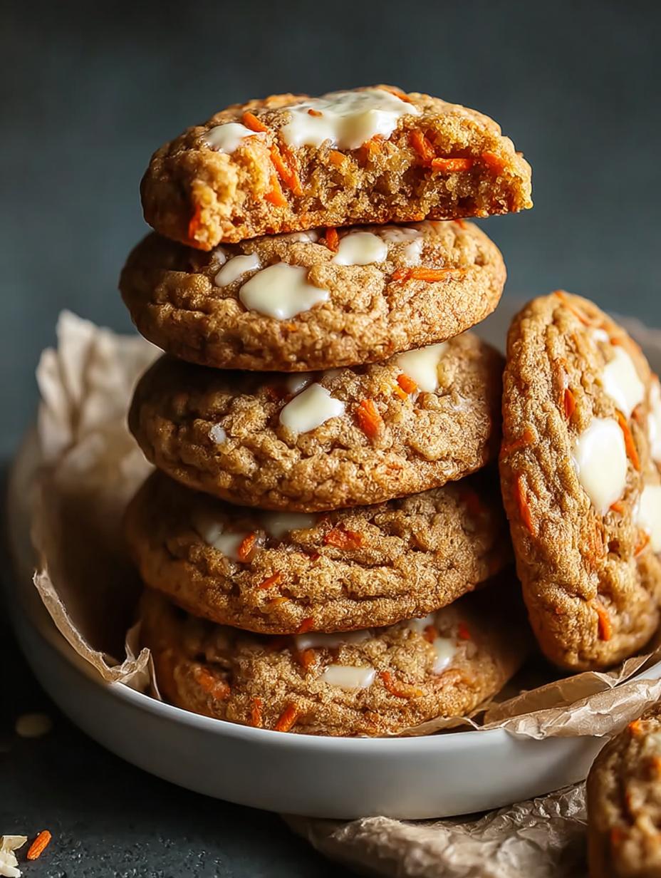 Chewy Carrot Cake Cookies with Cream Cheese Frosting Delight - Carrot Cake Cookies - main visual representation