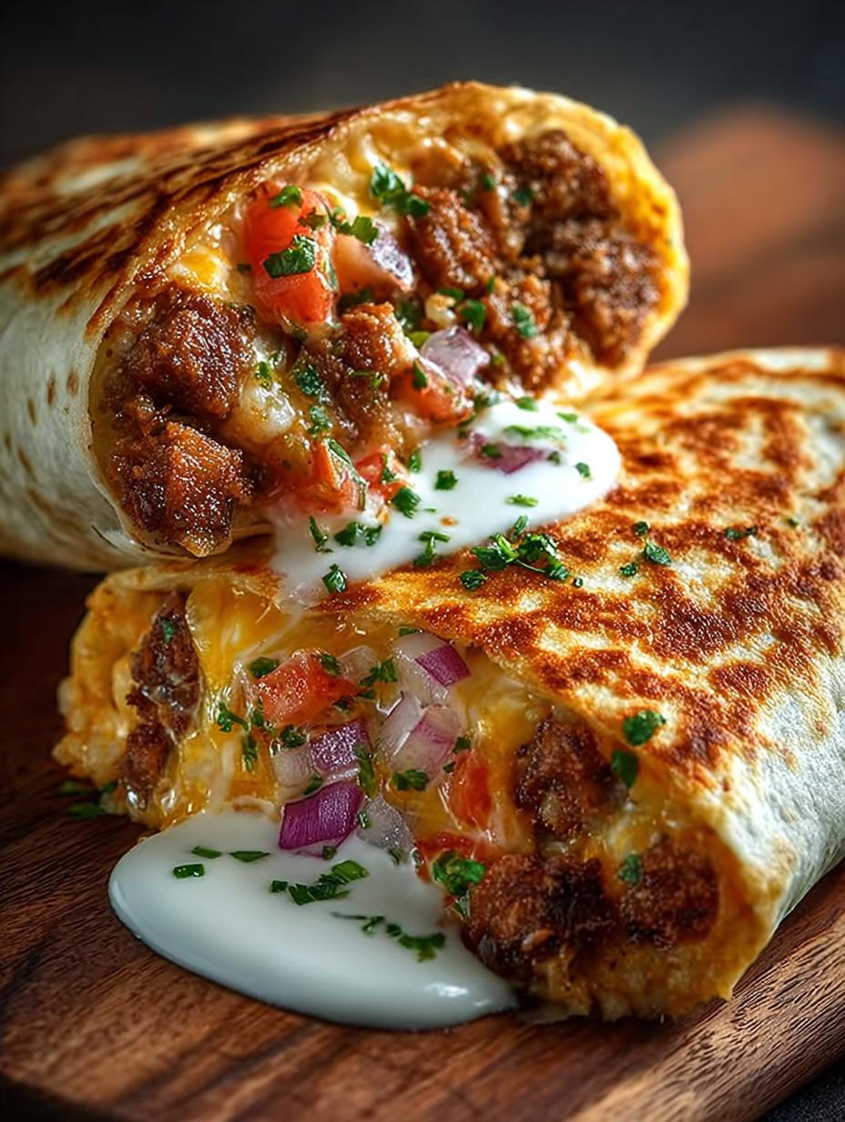Cheesy Potato Burritos with