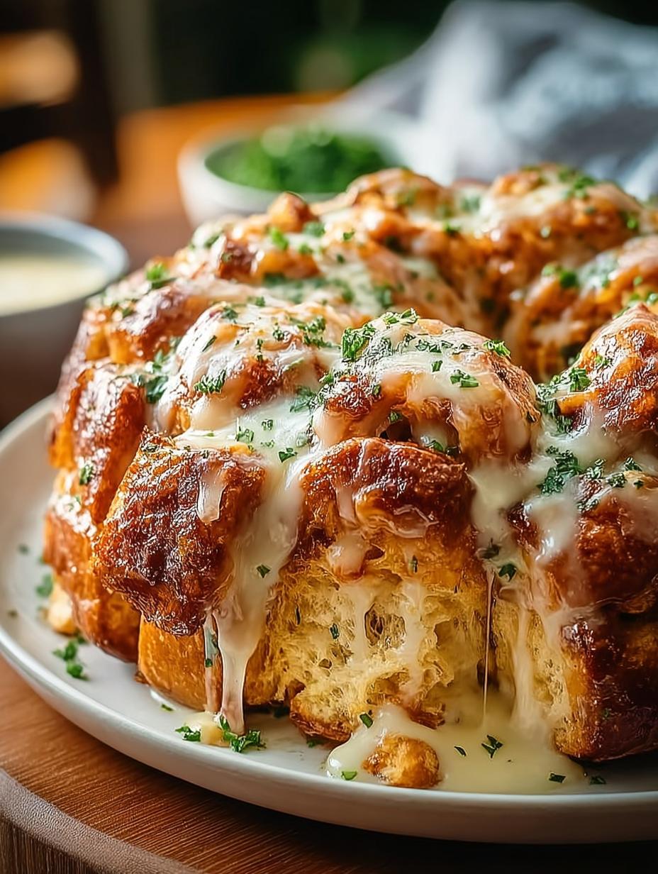 Chicken Alfredo Monkey Bread: A Cheesy Savory Delight - Chicken Alfredo Monkey Bread - main visual representation