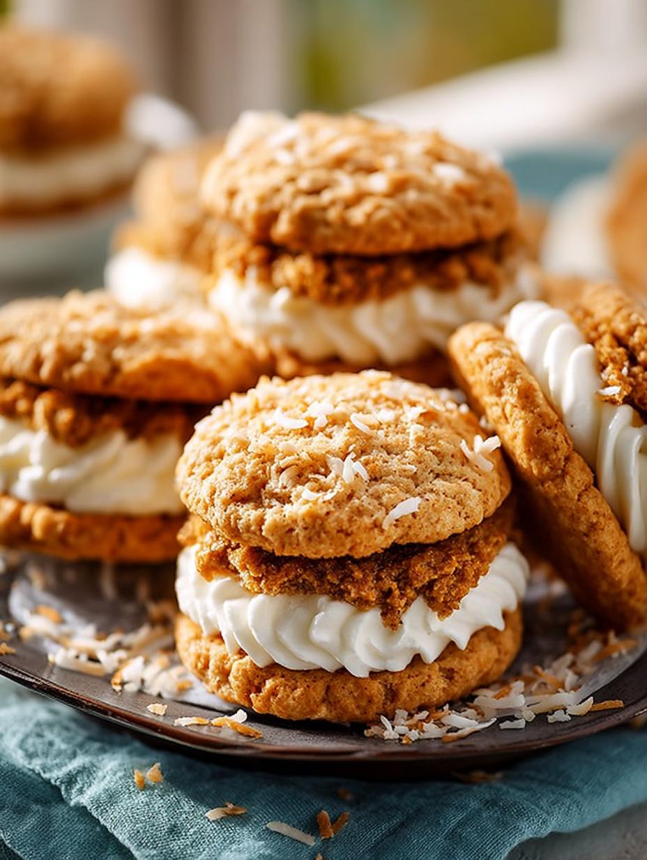 Coconut Oatmeal Cream Pies