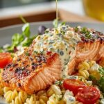 Creamy Baked Feta Salmon