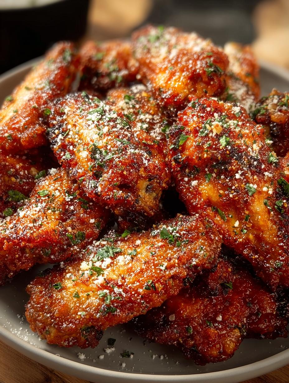 Crispy Garlic Parmesan Wings