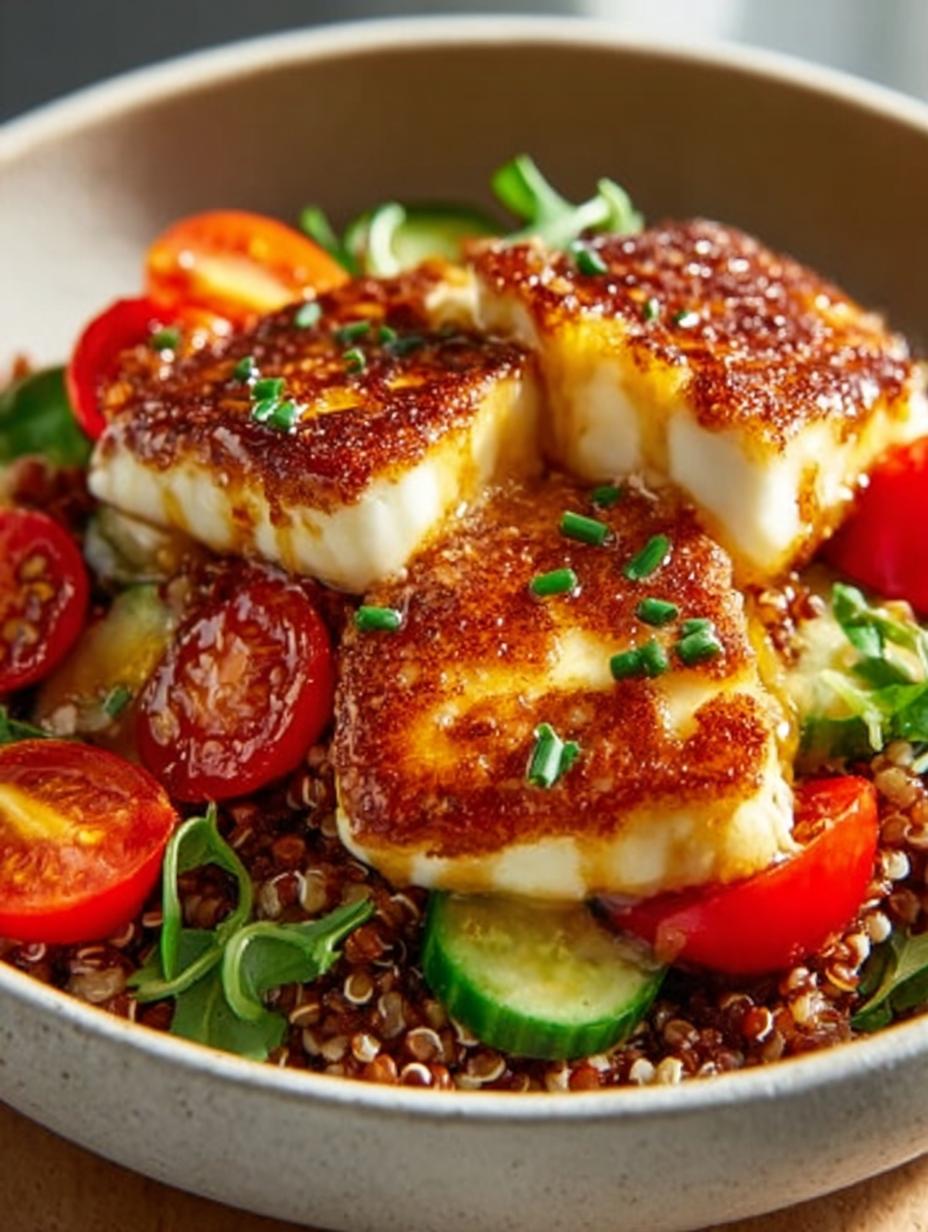 Crispy Halloumi Honey Grain Bowl: A Flavorful Delight - Crispy Halloumi Honey Grain - additional detail