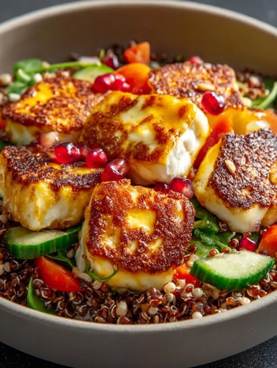 Crispy Halloumi Honey Grain