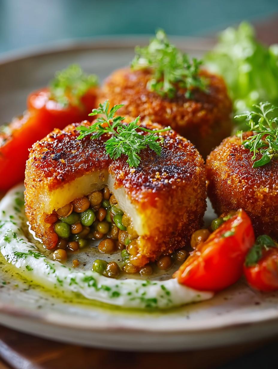 Crispy Lentil Pea Potato