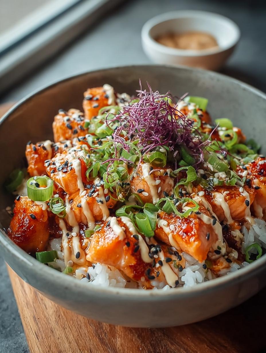 Delicious Crispy Salmon Rice Bowl for Quick Dinners - Crispy Salmon Rice Bowl - additional detail