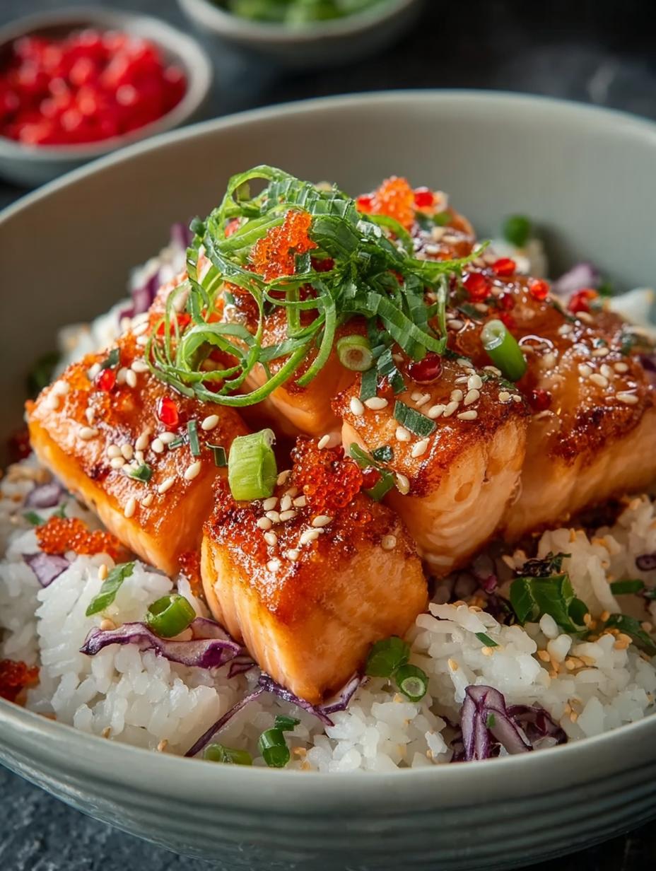 Crispy Salmon Rice Bowl
