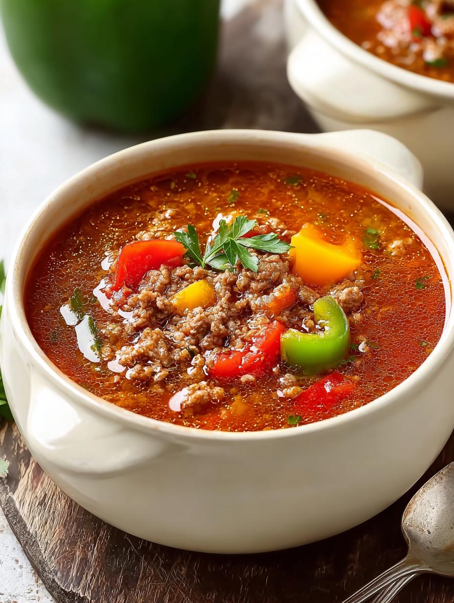 Crockpot Stuffed Pepper Soup