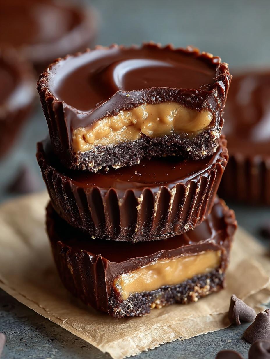 Decadent Dark Chocolate Peanut Butter Cups in 4 Ingredients - Dark Chocolate Peanut Butter - additional detail