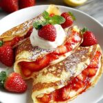 Delightful Lemon Strawberry Crepes