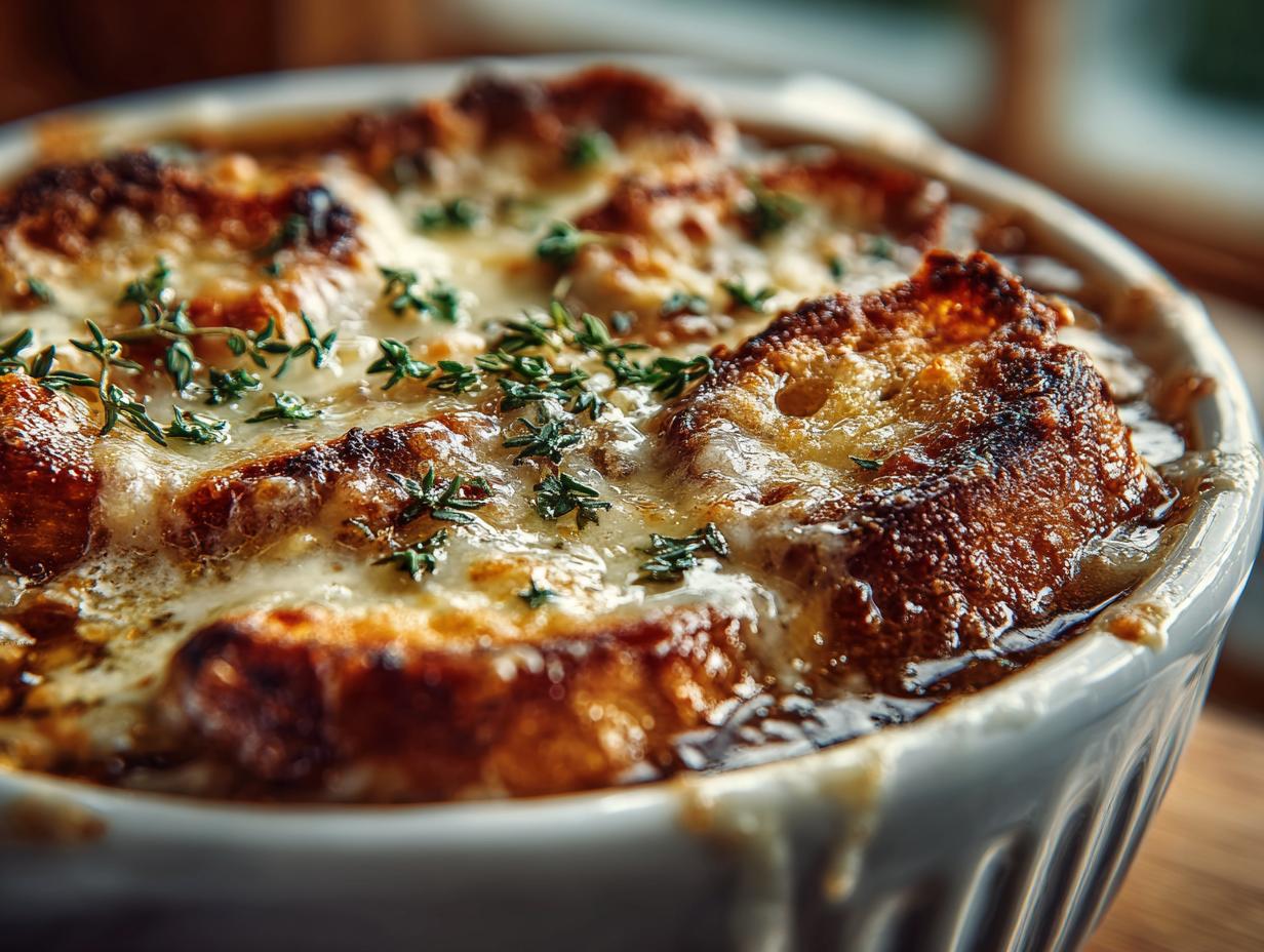 Classic French Onion Soup: 6 Steps to Comforting Bliss - French Onion Soup - main visual representation
