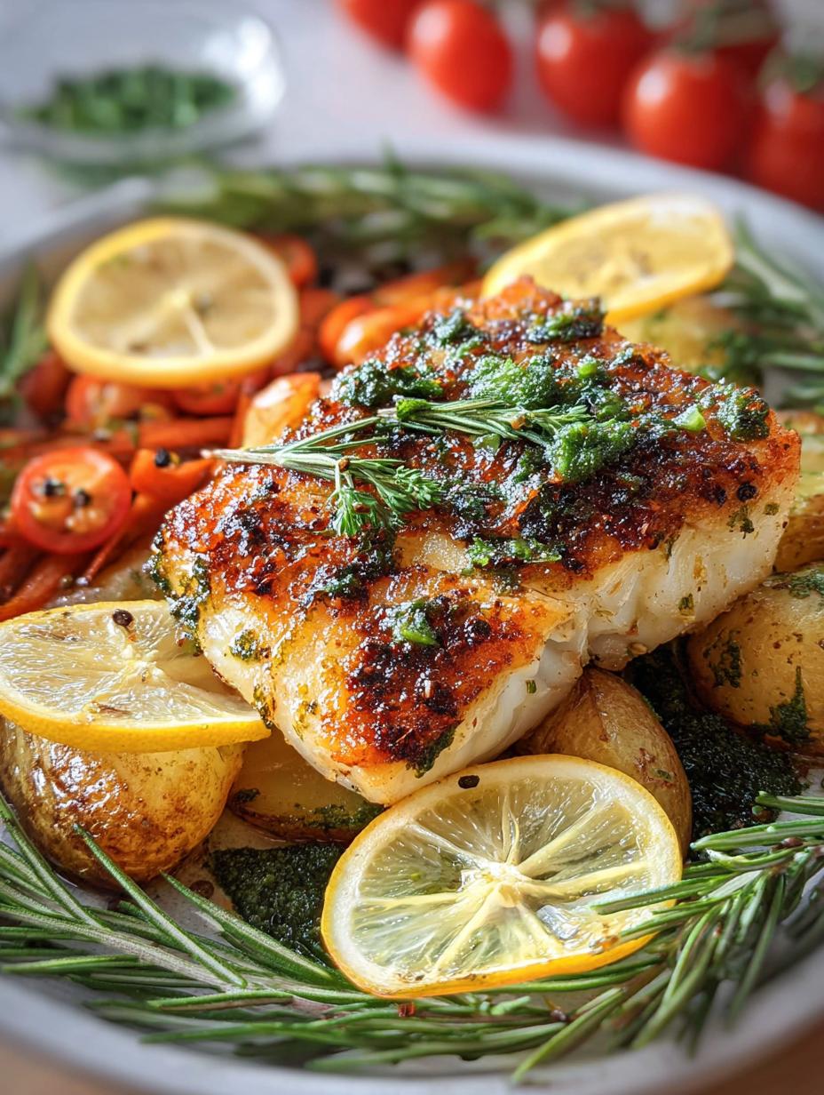 Garlic Herb Baked Cod