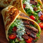 Greek Beef Wraps with