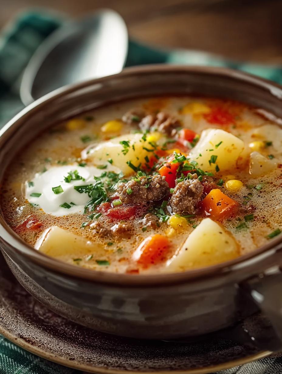 Hearty Ground Beef Potato Soup for Cozy Nights - Ground Beef Potato Soup - additional detail