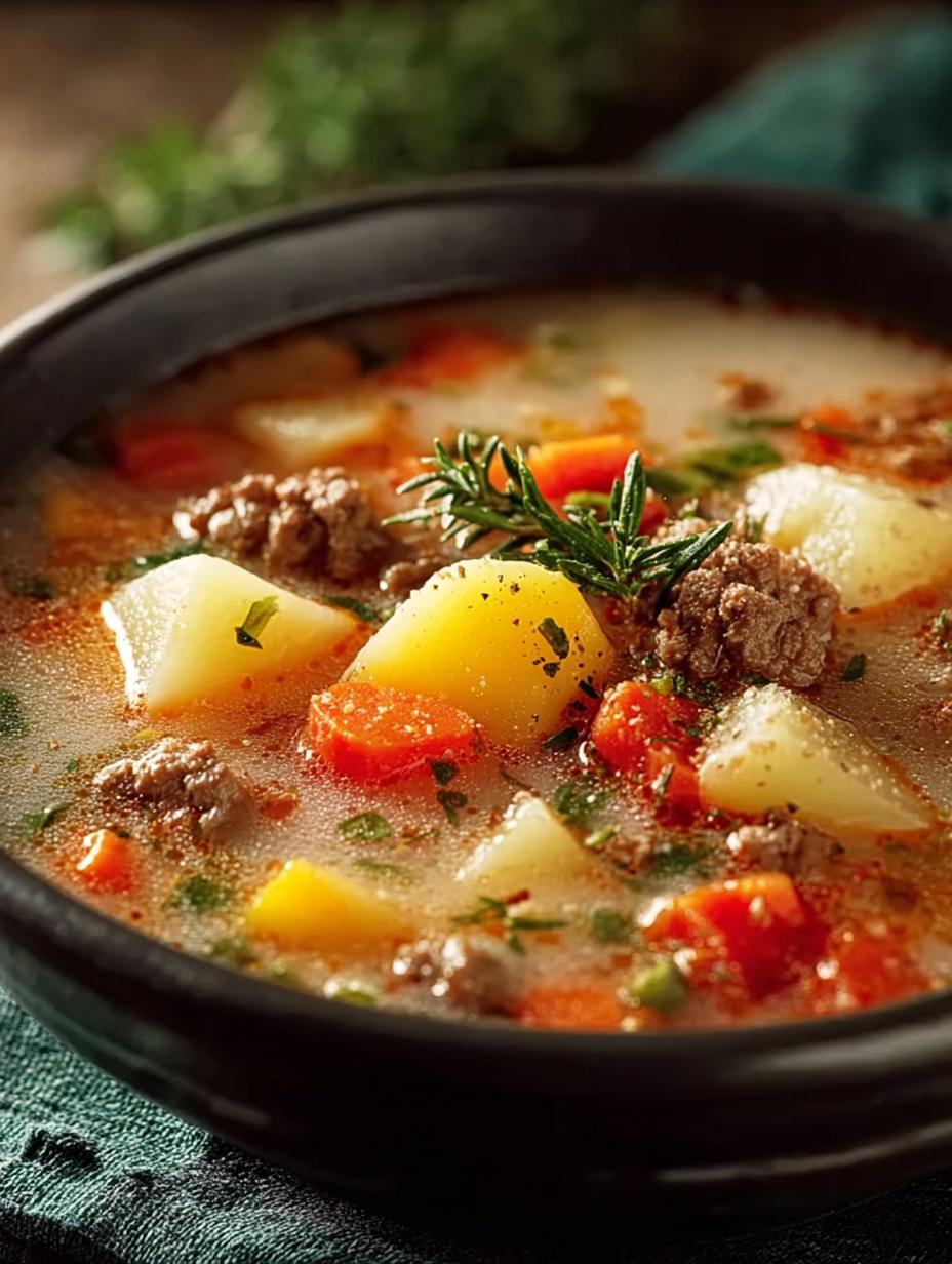 Ground Beef Potato Soup