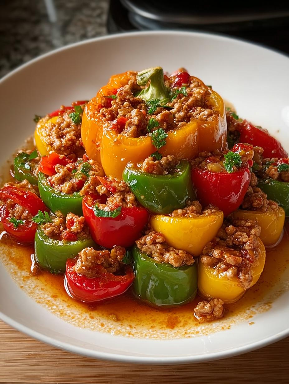 Ground Turkey Peppers Dinner