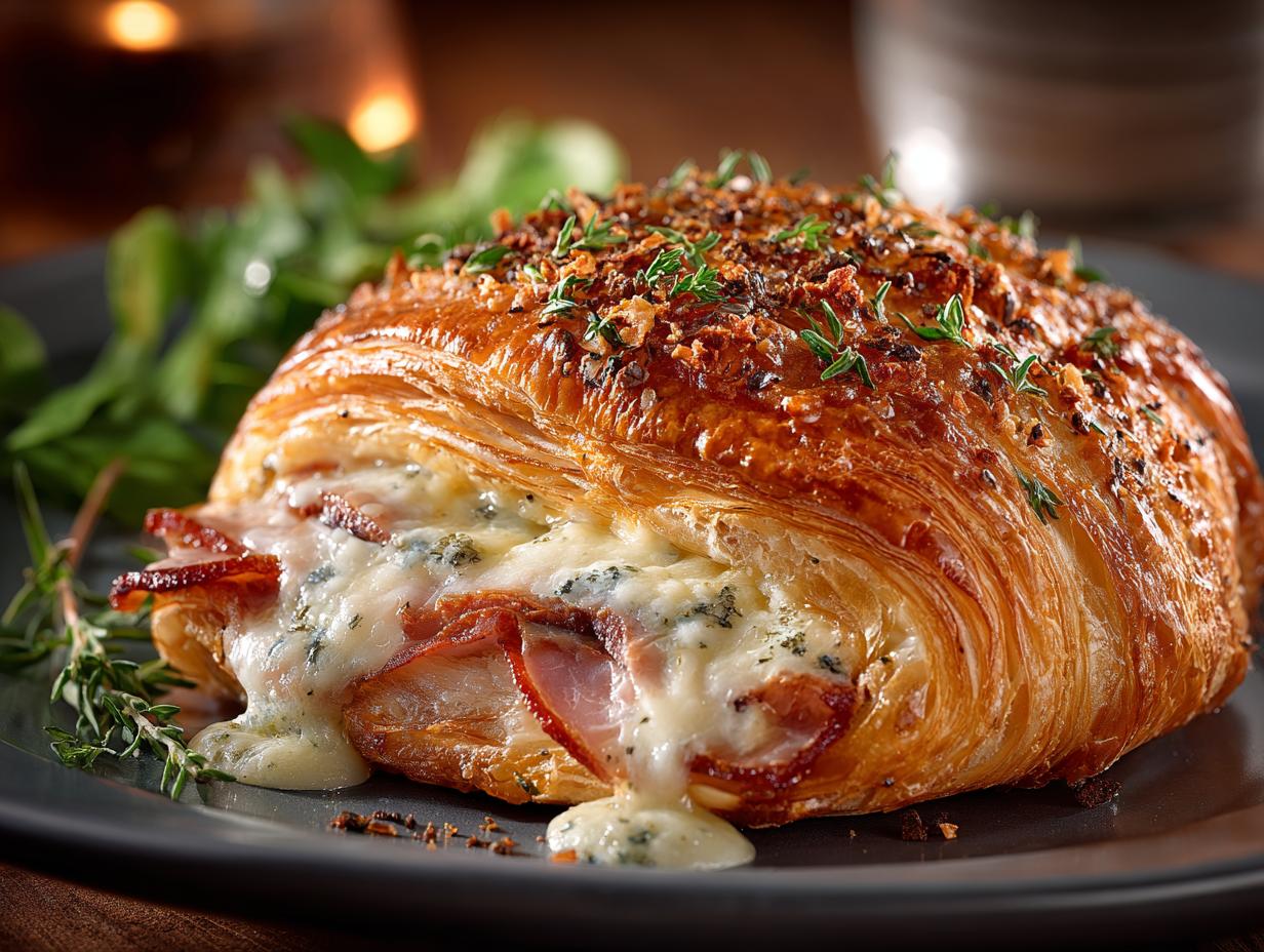 Irresistible Ham Cheese Croissant Bake in 35 Minutes - Ham Cheese Croissant Bake - main visual representation