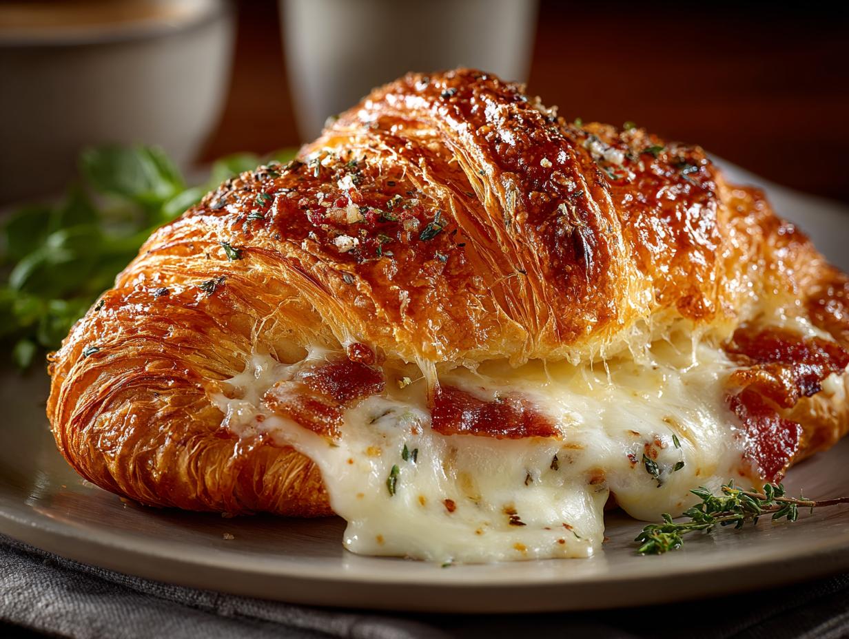 Ham Cheese Croissant Bake