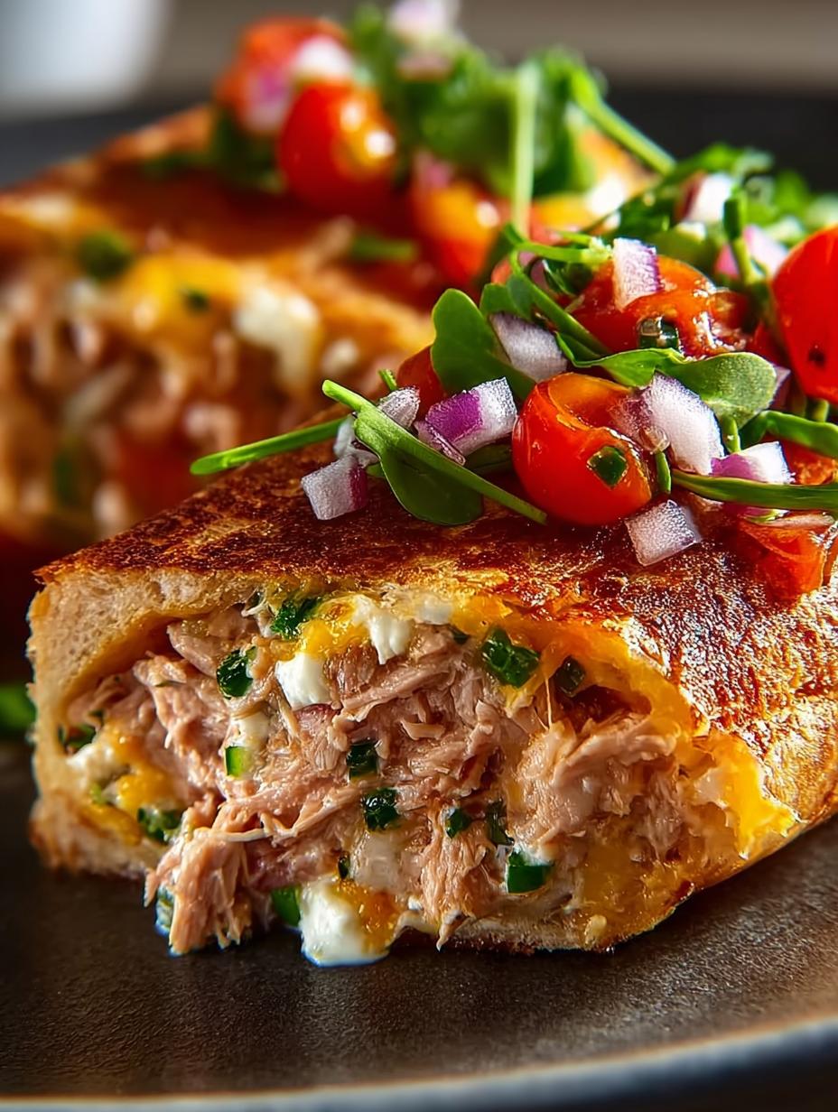 High Protein Tuna Melt: 6-Minute Wrap Delight - High Protein Tuna Melt - main visual representation