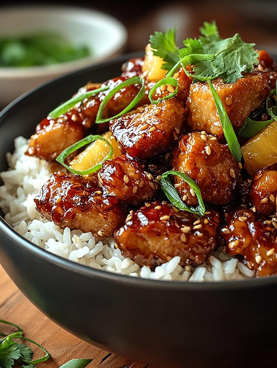 Honey Garlic Pineapple Chicken