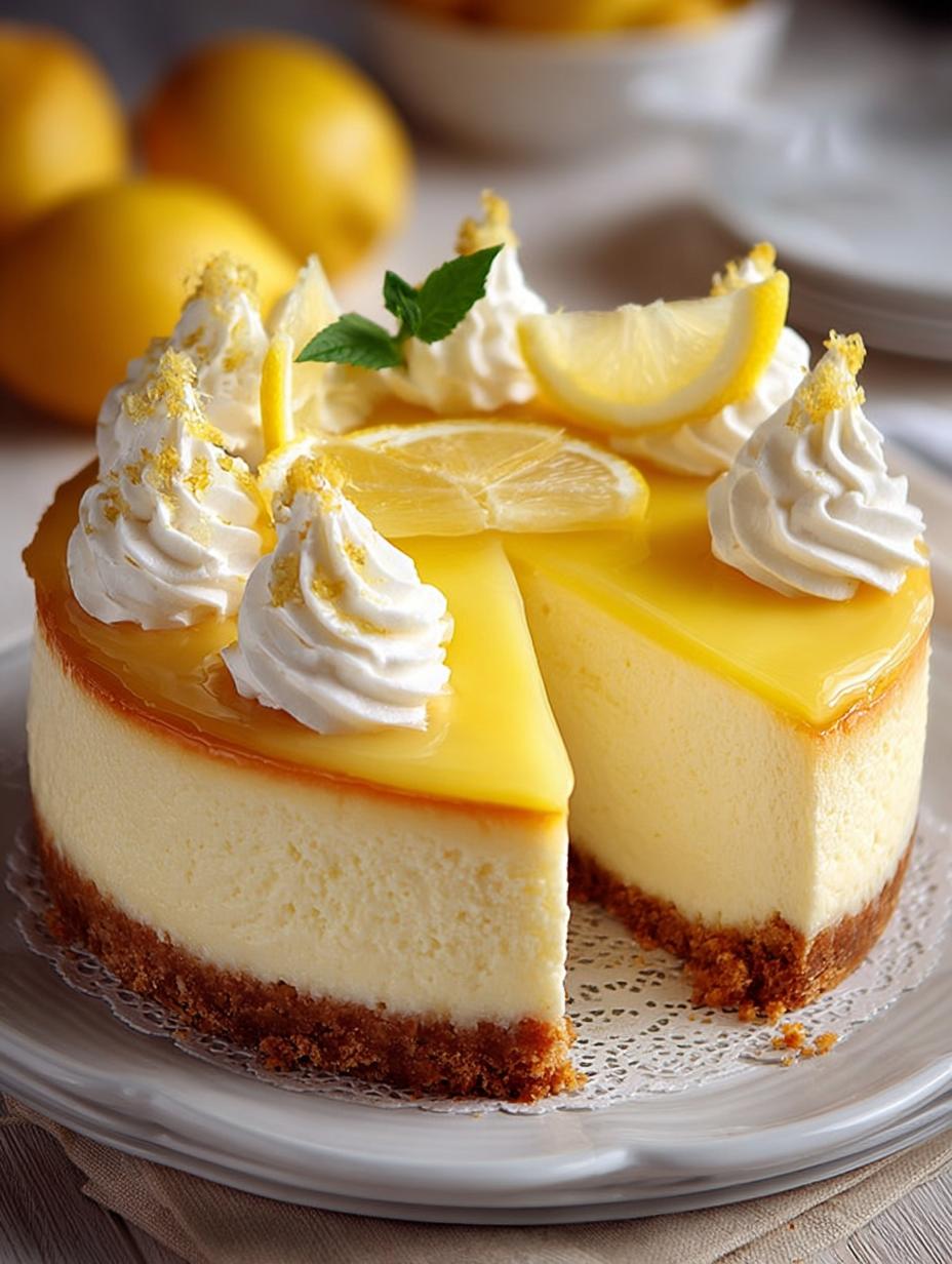 Indulge Luscious Lemon Cheesecake