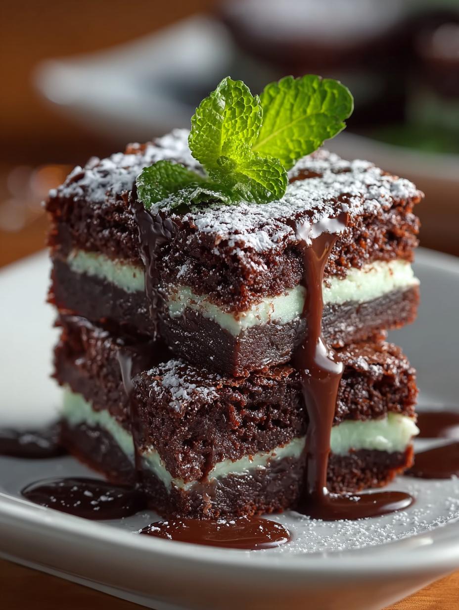 Irish Mint Brownies