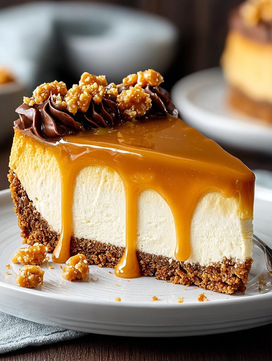 Irresistible Loaded Butterscotch Cheesecake