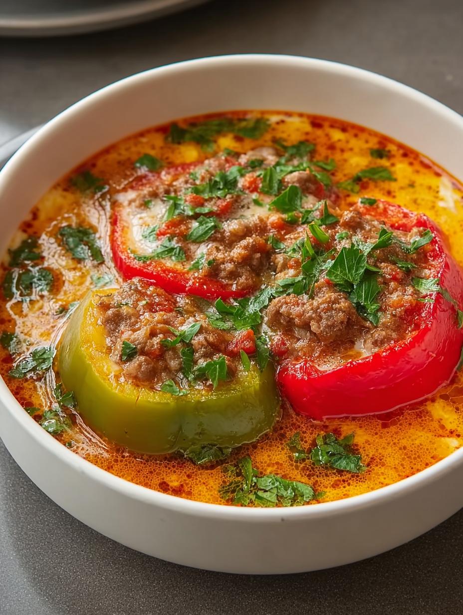 Keto Stuffed Pepper Soup: 5 Reasons to Love This Comfort Dish - Keto Stuffed Pepper Soup - main visual representation