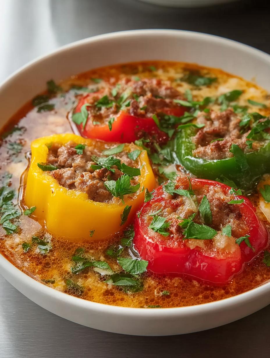 Keto Stuffed Pepper Soup