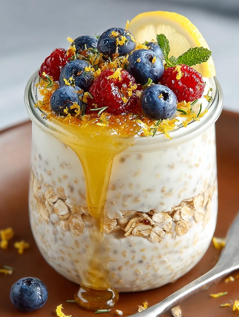 Lemon Cheesecake Overnight Oats