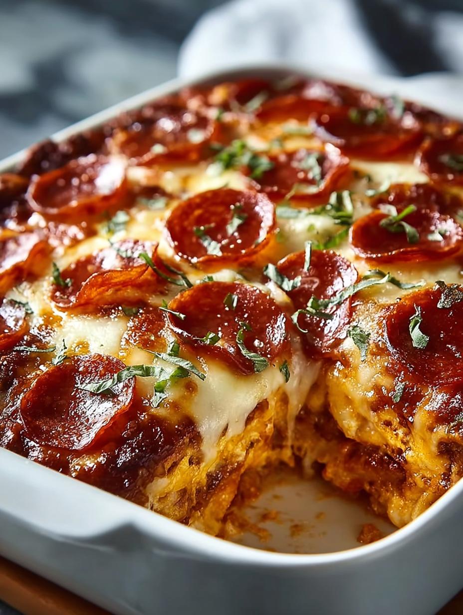 Irresistible Low Carb Pizza Casserole Ready in 30 Minutes - Low Carb Pizza Casserole - additional detail