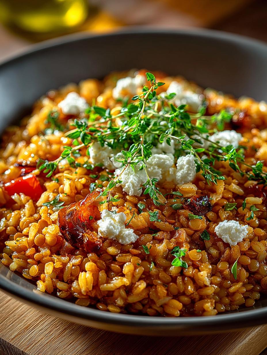 Mediterranean Lentil Rice with