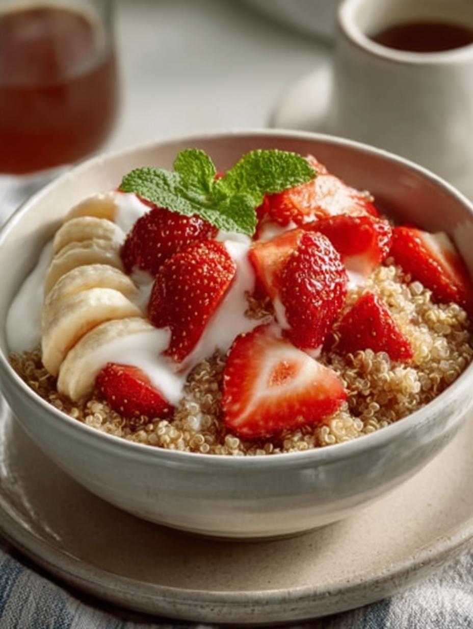 Nutritious Strawberry Quinoa Breakfast Bowl for Energizing Mornings - Nutritious Strawberry Quinoa Breakfast - main visual representation