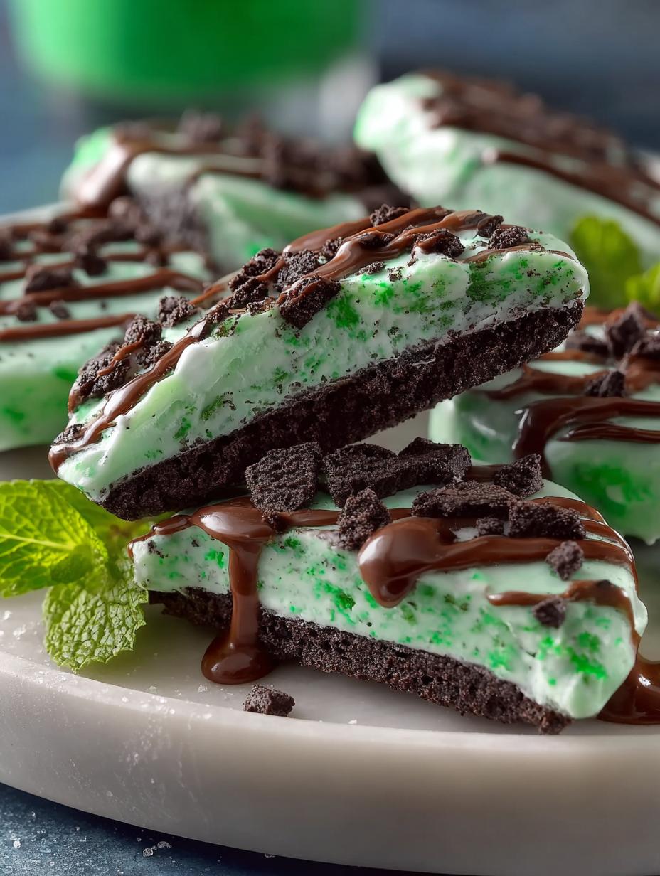 Patricks Day Mint Oreo Bark Recipe That Dazzles - Patricks Day Mint Oreo - additional detail