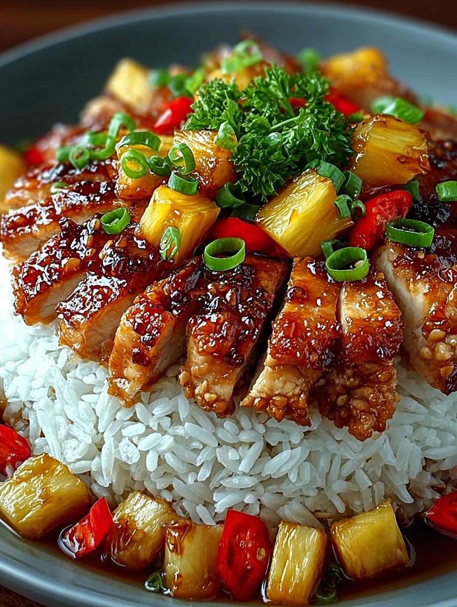 Pineapple Chicken Rice Tropical