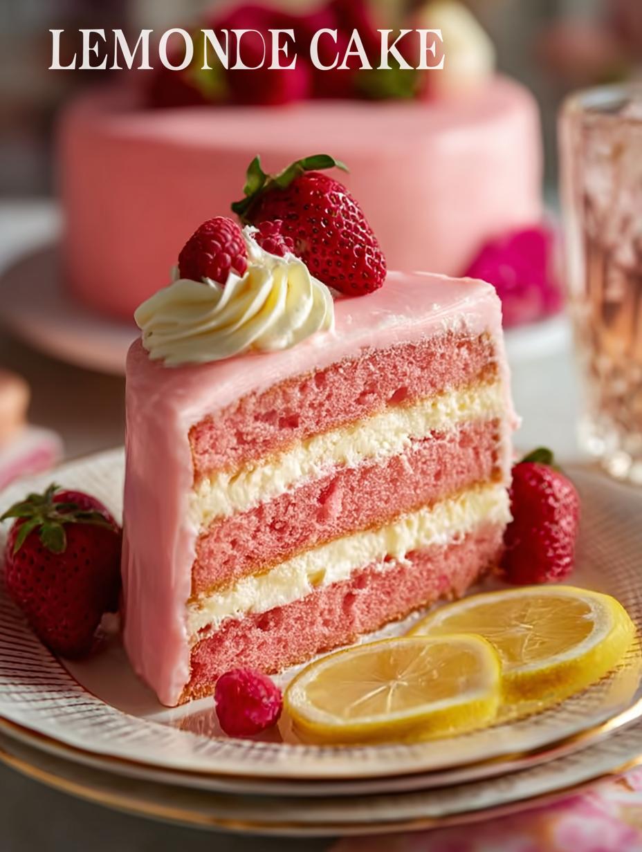 Delicious Pink Lemonade Cake Recipe for Summer Parties - Pink Lemonade Cake - main visual representation