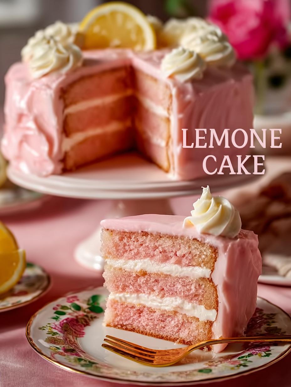 Delicious Pink Lemonade Cake Recipe for Summer Parties - Pink Lemonade Cake - additional detail