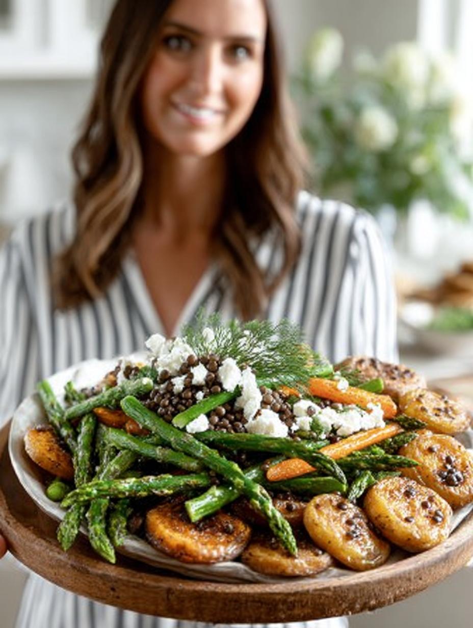 Potato Asparagus Lentil Salad