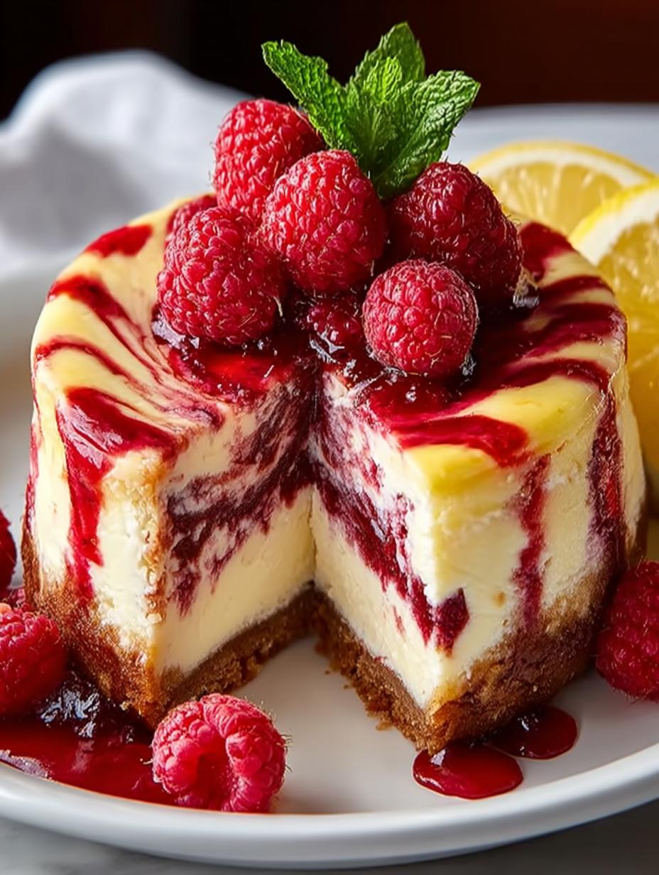 Raspberry Lemon Swirl Cheesecake: 10 Reasons to Indulge - Raspberry Lemon Swirl Cheesecake - main visual representation