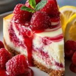 Raspberry Lemon Swirl Cheesecake