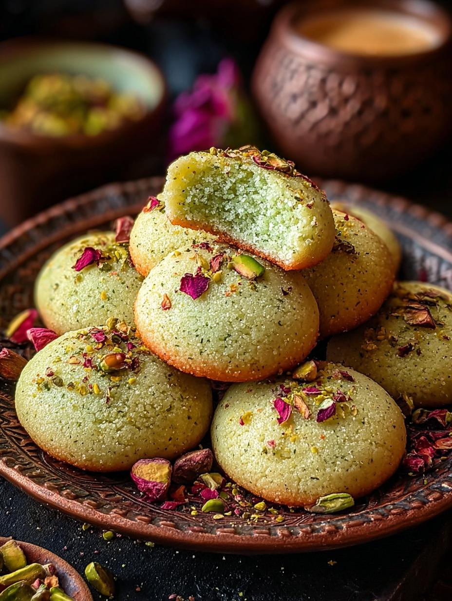 Rose Pistachio Saffron Nankhatai: 7 Irresistible Treats - Rose Pistachio Saffron Nankhatai - additional detail