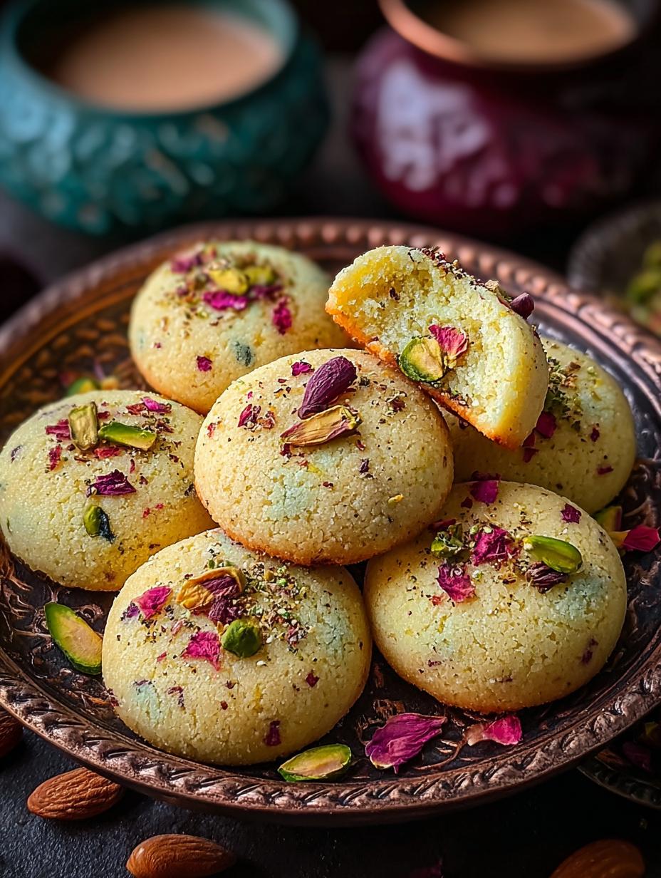 Rose Pistachio Saffron Nankhatai