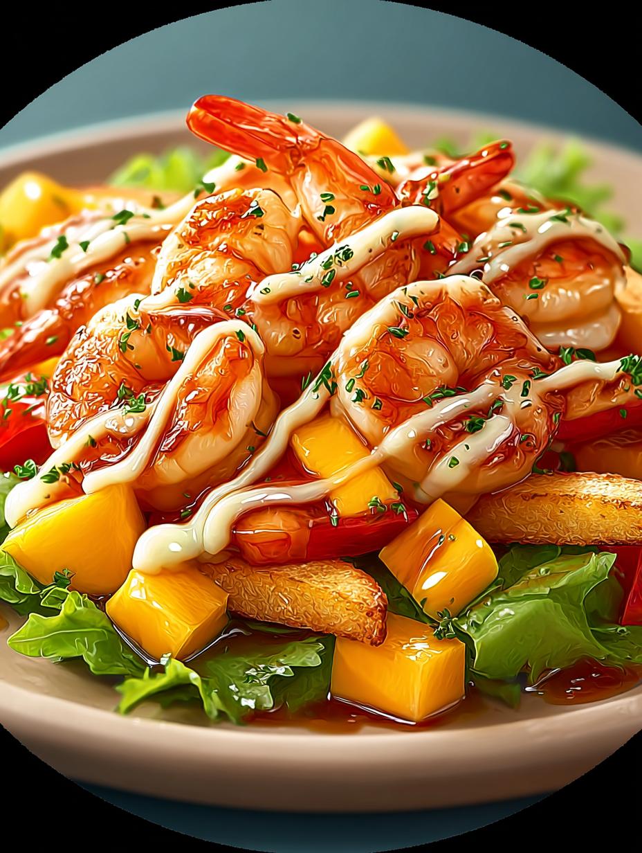 Fresh ingredients for Shrimp Mango Avocado Salad including shrimp, mango, and avocado