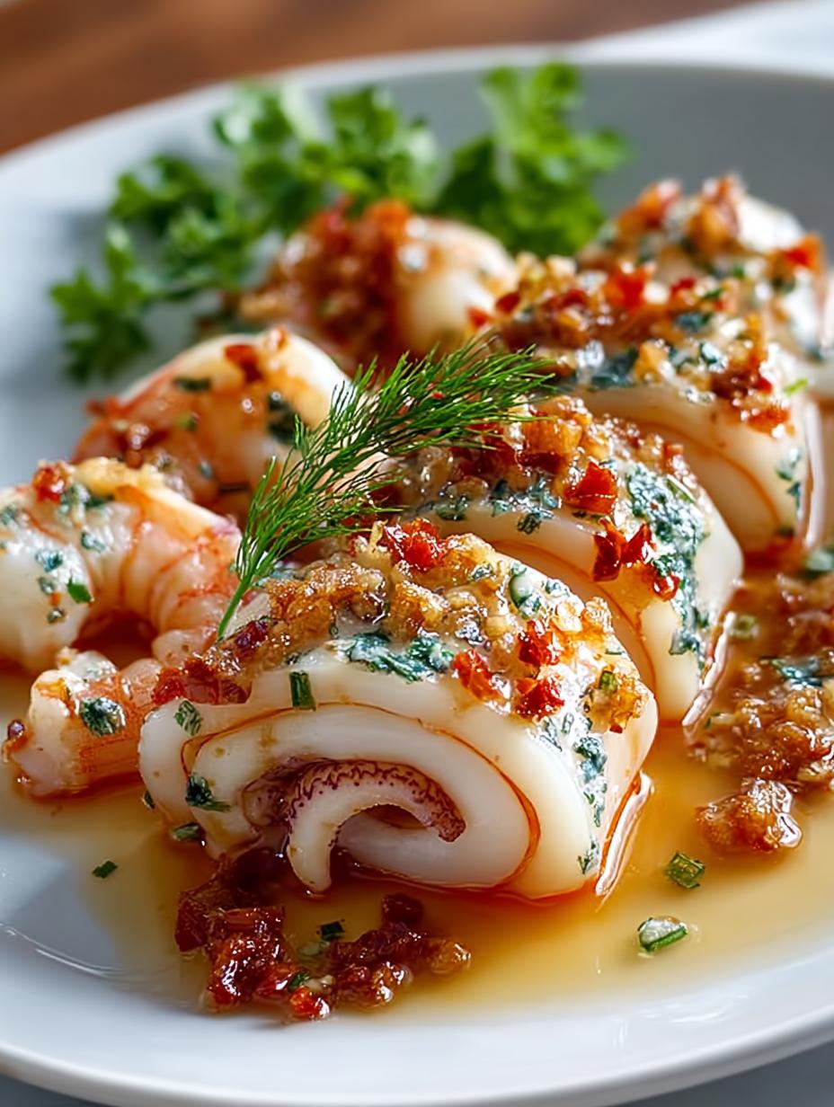 Shrimp Stuffed Squid