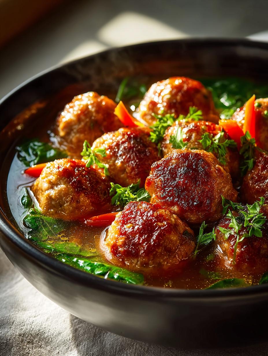 Delicious Slow Cooker Turkey Meatball Soup Recipe - Slow Cooker Turkey Meatball - main visual representation