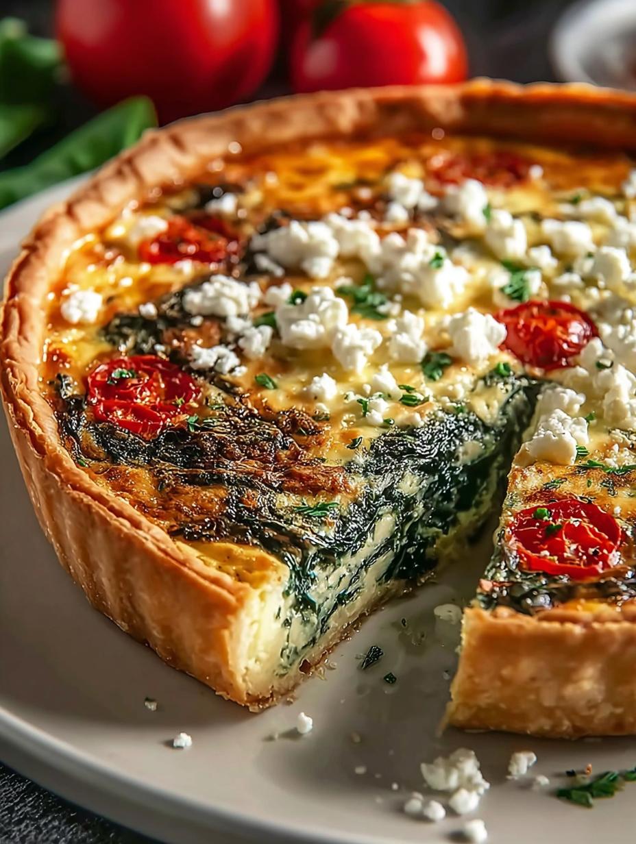 Spinach Feta Quiche