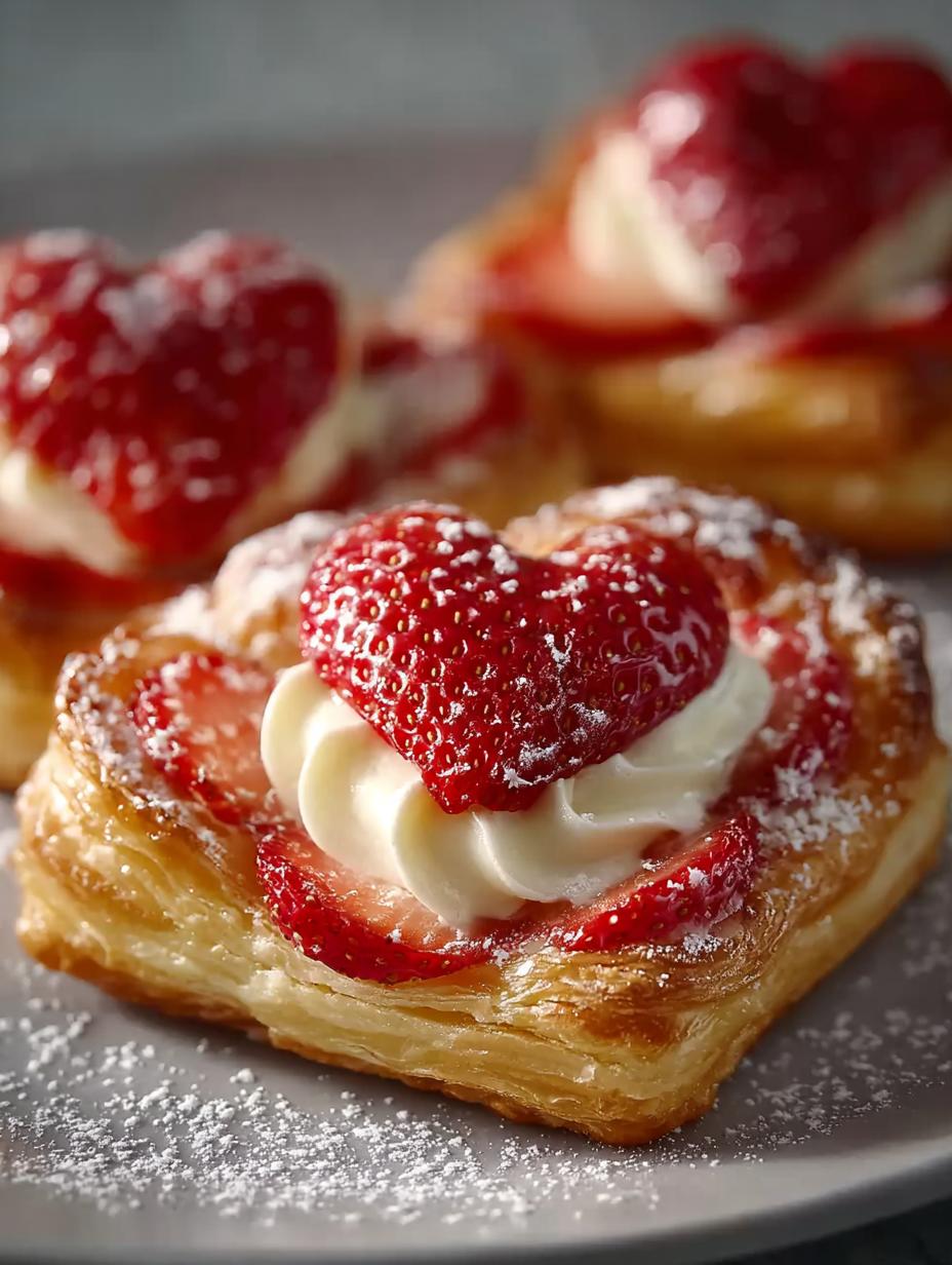 Delicious Strawberry Puff Pastry Danishes Recipe - Strawberry Puff Pastry Danishes - main visual representation