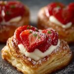Strawberry Puff Pastry Danishes