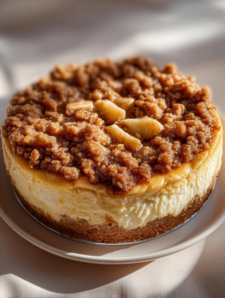 Apple Crumble Cheesecake: 7 Irresistible Layers - Apple Crumble Cheesecake - main visual representation