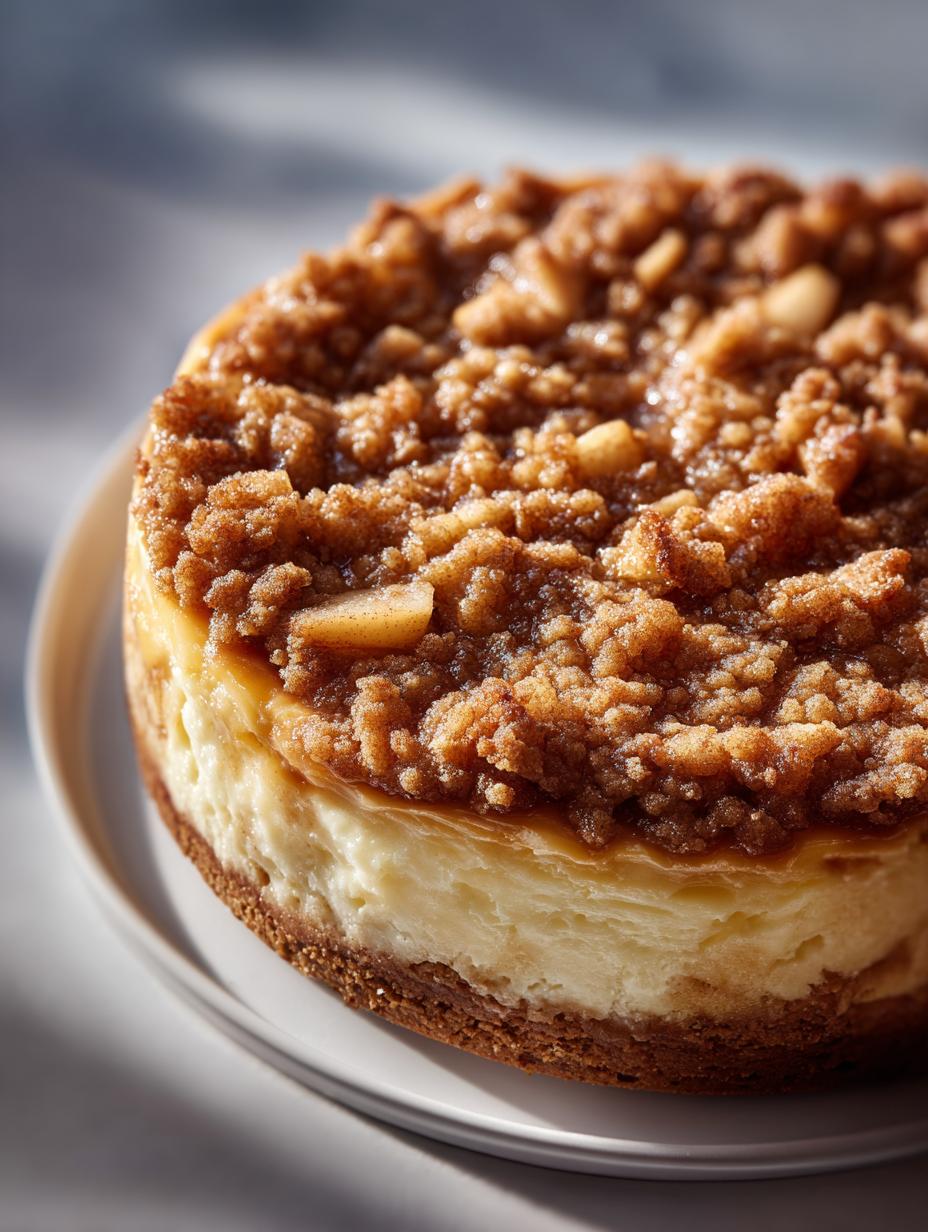 Apple Crumble Cheesecake: 7 Irresistible Layers - Apple Crumble Cheesecake - additional detail